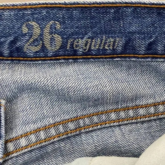 J. Crew Jeans 26 Regular Vintage Straight Slim Fit Cotton Medium Wash Distressed - Picture 6 of 12